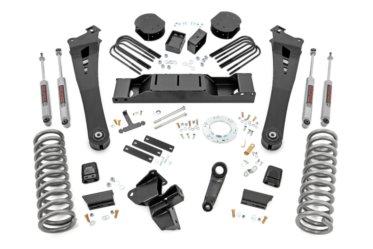 Ram 3500 Suspension Lift Kit - Rough Country - 5 Inch Radius Arm - '20-'24